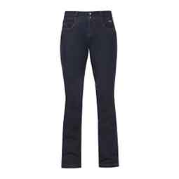 Stretch Denim Silicone Knee Patch Womens Bootcut Riding Pant Blue - Item # 51794