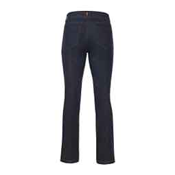 Stretch Denim Silicone Knee Patch Womens Bootcut Riding Pant Blue - Item # 51794