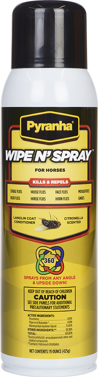 Pyranha Wipe N' Spray Fly Spray 32 OZ SPRAY BOTTLE Pyranha Wipe N' Spray Fly Spray 32 OZ SPRAY BOTTLE