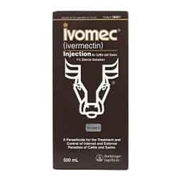 Ivomec 1% Injection for Cattle and Swine 500 ml - Item # 51874
