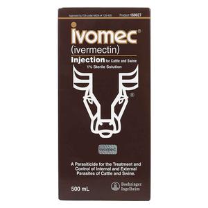 Ivomec 1% Injection for Cattle and Swine 500 ml - Item # 51874