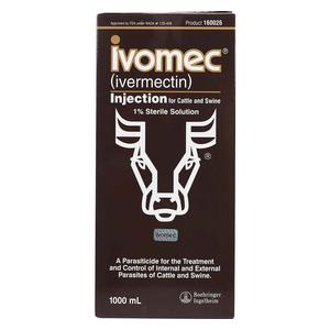 Ivomec 1% Injection for Cattle and Swine 1000 ml - Item # 51875