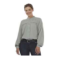 Hollyhocks and Horseshoes Womens Blouse Celadon - Item # 51886