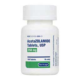 Acetazolamide for Horses, Dogs & Cats 250 mg 100 ct - Item # 518RX