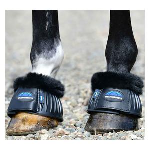 Tough-Tec Prime Fleece Trim Rubber Bell Horse Boots Black - Item # 52067
