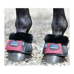 Tough-Tec Prime Fleece Trim Rubber Bell Horse Boots Black/Burgundy - Item # 52067