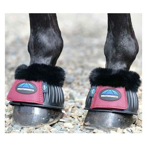 Tough-Tec Prime Fleece Trim Rubber Bell Horse Boots Black/Burgundy - Item # 52067