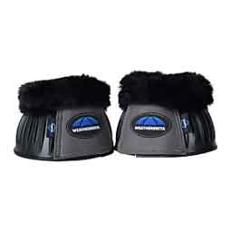 Tough-Tec Prime Fleece Trim Rubber Bell Horse Boots Black/Gray - Item # 52067