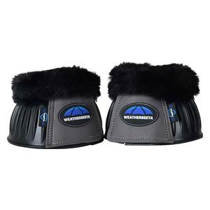 Tough-Tec Prime Fleece Trim Rubber Bell Horse Boots Black/Gray - Item # 52067