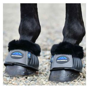 Tough-Tec Prime Fleece Trim Rubber Bell Horse Boots Black/Gray - Item # 52067