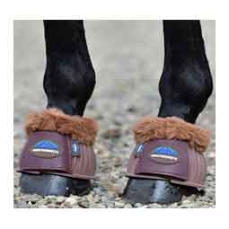 Tough-Tec Prime Fleece Trim Rubber Bell Horse Boots Brown - Item # 52067