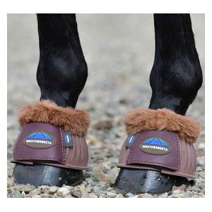 Tough-Tec Prime Fleece Trim Rubber Bell Horse Boots Brown - Item # 52067