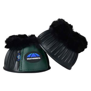 Tough-Tec Prime Fleece Trim Rubber Bell Horse Boots Black/Forest - Item # 52067