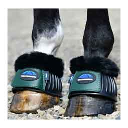 Tough-Tec Prime Fleece Trim Rubber Bell Horse Boots Black/Forest - Item # 52067