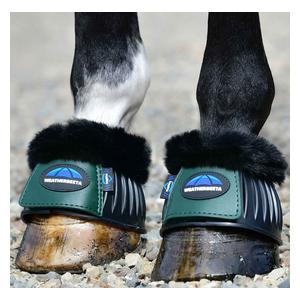 Tough-Tec Prime Fleece Trim Rubber Bell Horse Boots Black/Forest - Item # 52067