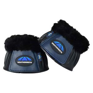 Tough-Tec Prime Fleece Trim Rubber Bell Horse Boots Black/Navy - Item # 52067