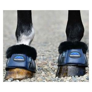 Tough-Tec Prime Fleece Trim Rubber Bell Horse Boots Black/Navy - Item # 52067
