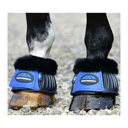 Tough-Tec Prime Fleece Trim Rubber Bell Horse Boots Black/Cobalt - Item # 52067