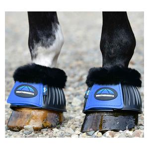 Tough-Tec Prime Fleece Trim Rubber Bell Horse Boots Black/Cobalt - Item # 52067