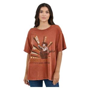 George Strait Graphic Womens Oversized T-Shirt Arabian Spice - Item # 52078