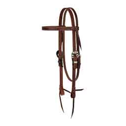STS Ranch Engraved Buckle 3/4-in Harness Leather Browband Horse Headstall Floral - Item # 52128