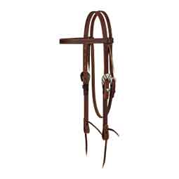 STS Ranch Engraved Buckle 3/4-in Harness Leather Browband Horse Headstall Engraved - Item # 52128