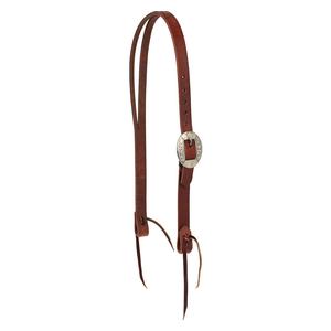 STS Ranch Engraved Buckle 1-in Harness Leather Split Ear Horse Headstall Floral - Item # 52130