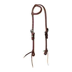 STS Ranch Engraved Buckle 3/4-in Harness Leather Sliding Ear Horse Headstall Floral - Item # 52136