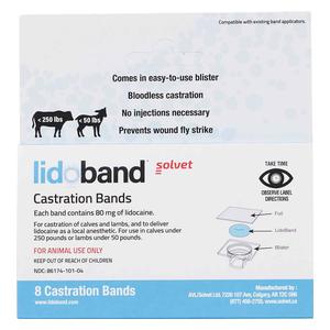 Lidoband Castration Bands for Calves and Lambs 8 ct - Item # 52332