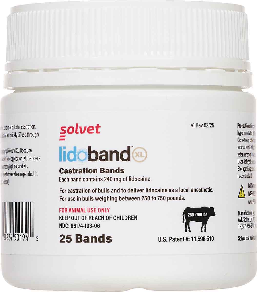 LidoBand XL for Calves Solvet - Valley Vet Supply | Castrating