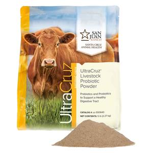 UltraCruz Livestock Probiotic Powder for Cattle, Goats, Sheep, and Pigs 5 lb - Item # 52395