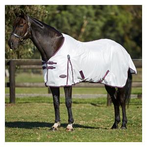 Comfitec Essential Horse Fly Sheet White/Burgundy - Item # 52452