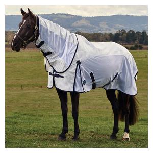 Airstream Detach-A-Neck Horse Sheet White/Navy - Item # 52455