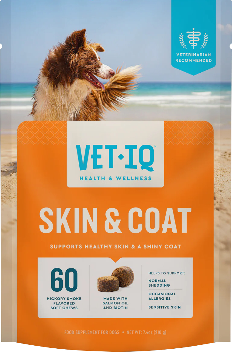 Vet IQ Skin and Coat Chews for Dogs Pet IQ - Valley Vet Supply | Skin ...