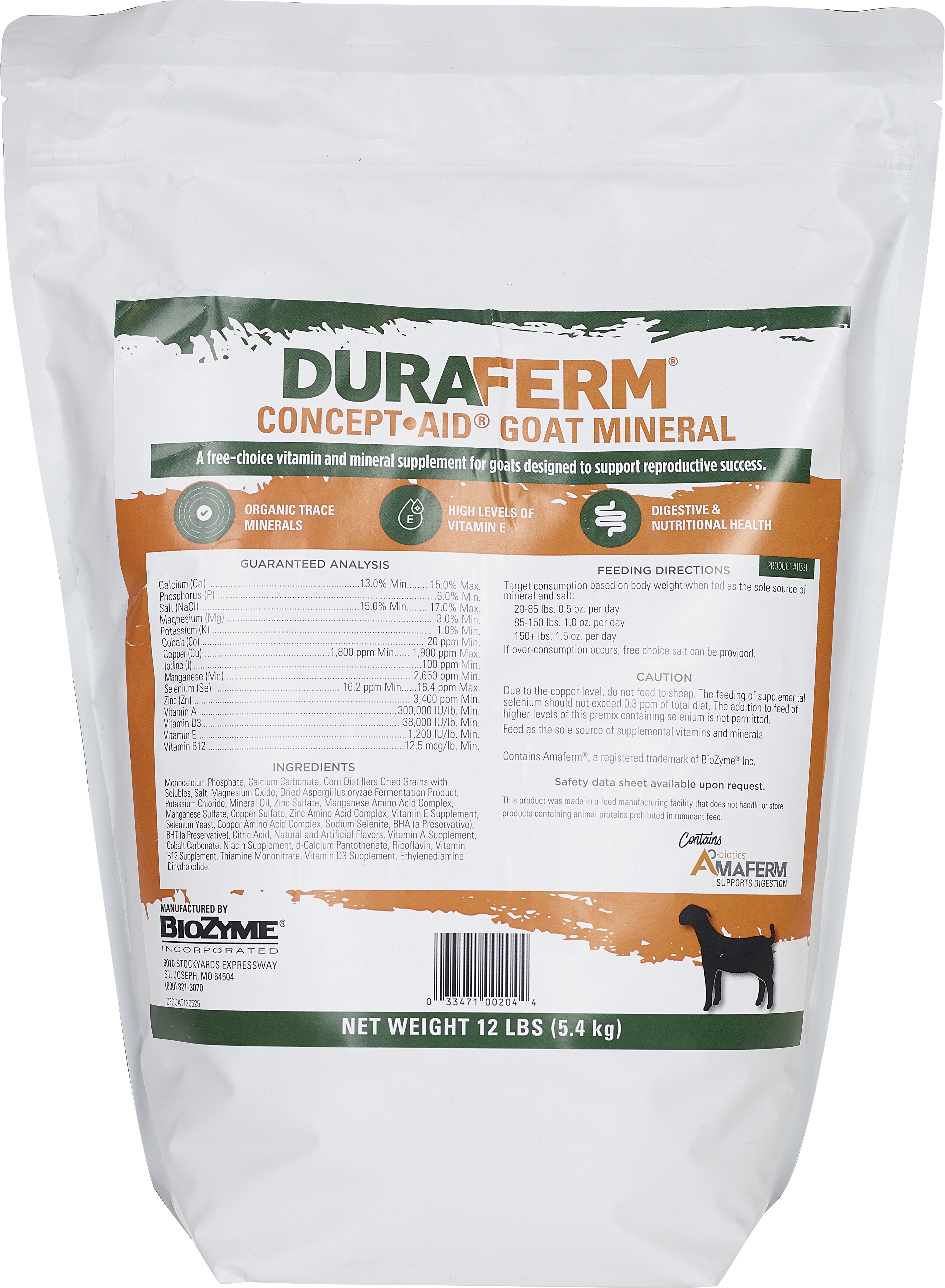 Valley Vet - Duraferm Concept-Aid for Goats Biozyme - Nutrition