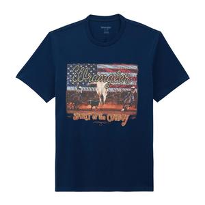 Spirit of the Cowboy Mens Graphic T-Shirt Pageant Blue - Item # 52516