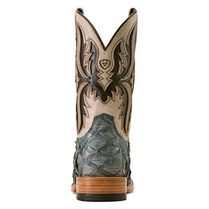 Ashwood 11-in Wide Square Toe Cowboy Boots Sky Blue Pirarucu/Smokey Cream - Item # 52534
