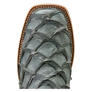 Ashwood 11-in Wide Square Toe Cowboy Boots Sky Blue Pirarucu/Smokey Cream - Item # 52534