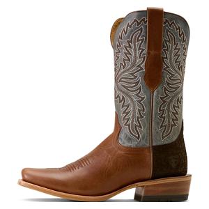 Futurity Deal 12-in Cowboy Boots Rawhide Tan/Blue - Item # 52535