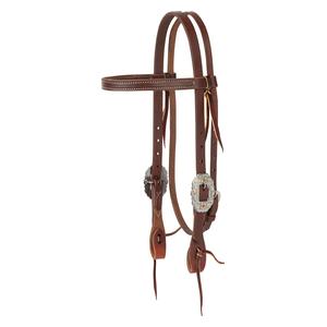 Working Tack Copper Flower 3/4-in Browband Horse Headstall  - Item # 52544