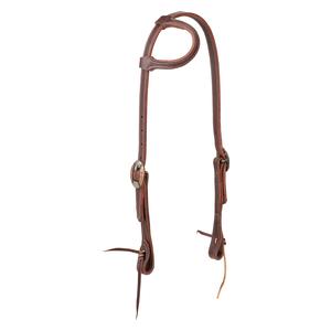 Burgundy 3/4-in Latigo Sliding Ear Horse Headstall - Item # 52547