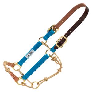 Kalley Krickeberg Breakaway Horseman's Halter Blue Hurricane/Tan - Item # 52548