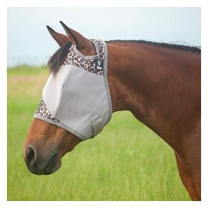 Crusader Patterned Horse Fly Mask Leopard - Item # 52558