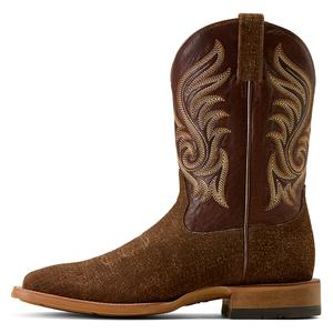 Cattle Call Wide Square Toe 11-in Cowboy Boots Antique Tan Hippo/Hickory Smoke - Item # 52666