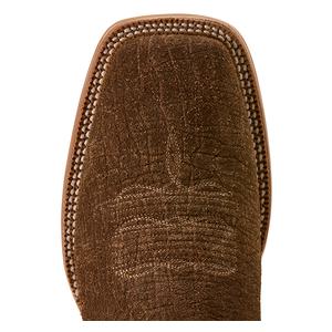 Cattle Call Wide Square Toe 11-in Cowboy Boots Antique Tan Hippo/Hickory Smoke - Item # 52666