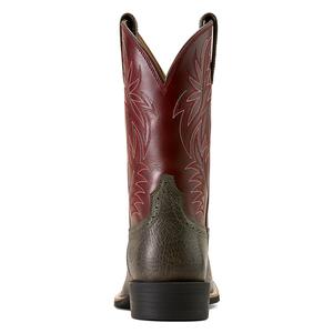 Sport Western Wide Square 11-in Cowboy Boots Charcoal/Burgundy - Item # 52674