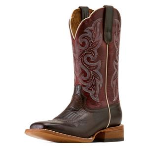 County Lane 12-in Cowgirl Boots Chocolate/Deep Red - Item # 52685