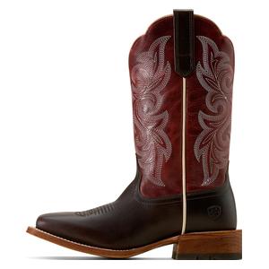 County Lane 12-in Cowgirl Boots Chocolate/Deep Red - Item # 52685