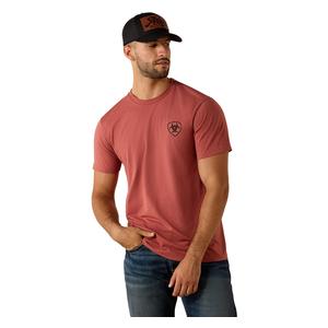Banner Badge Mens T-Shirt Red Clay Heather - Item # 52722