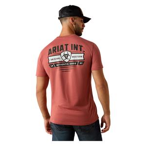 Banner Badge Mens T-Shirt Red Clay Heather - Item # 52722